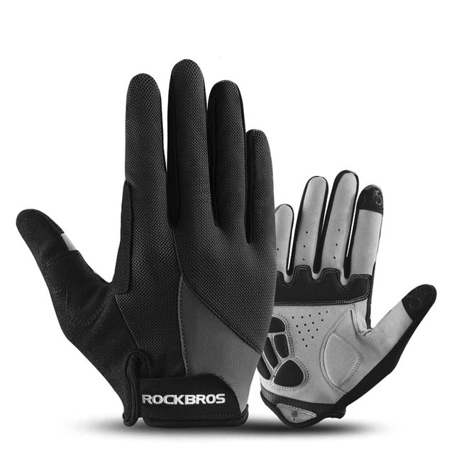 ROCKBROS Windproof Cycling Bicycle Gloves Touch Screen Riding MTB Bike Glove Thermal Warm Motorcycle Winter Autumn Bike Clothing