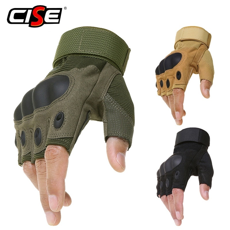 Motorcycle Fingerless Gloves Hard Knuckle Motorbike Motocross Luva Biker Racing Ridding Cycling Half Finger Moto Protective Men