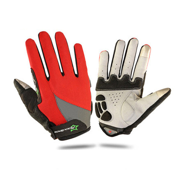 ROCKBROS Cycling Bike Gloves Touch Screen Windproof Long Gloves Bicycle Warm Full Finger Autumn Winter Motorcycle Bike Gloves