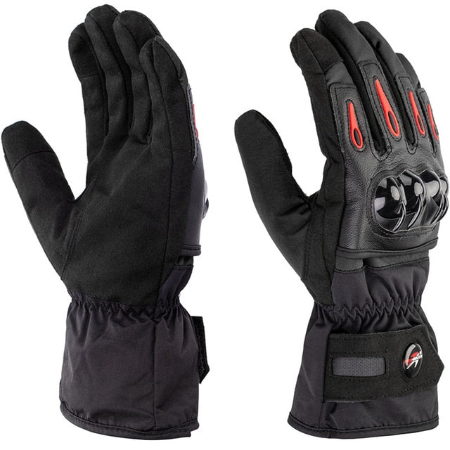 KEMiMOTO Winter Warm Motorcycle Gloves Touch Screen Waterproof Windproof Protective Winter Gloves Men Guantes Moto Luvas
