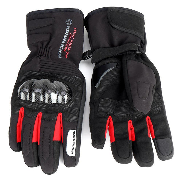 KEMiMOTO Winter Warm Motorcycle Gloves Touch Screen Waterproof Windproof Protective Winter Gloves Men Guantes Moto Luvas