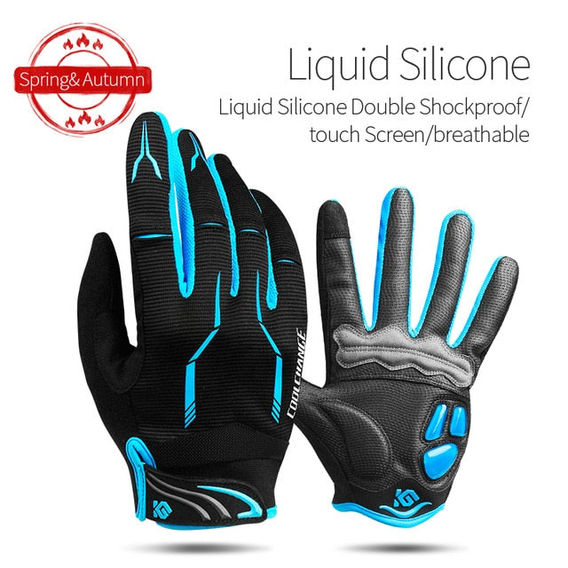 CoolChange Winter Cycling Gloves Touch Screen GEL Riding MTB Bike Gloves Sport Full Finger Motorcycle Bicycle Gloves Men Woman