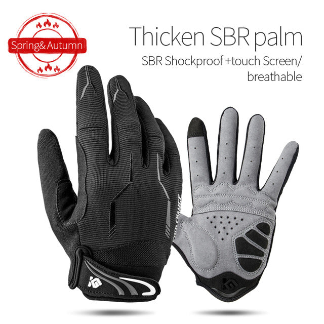 CoolChange Winter Cycling Gloves Touch Screen GEL Riding MTB Bike Gloves Sport Full Finger Motorcycle Bicycle Gloves Men Woman