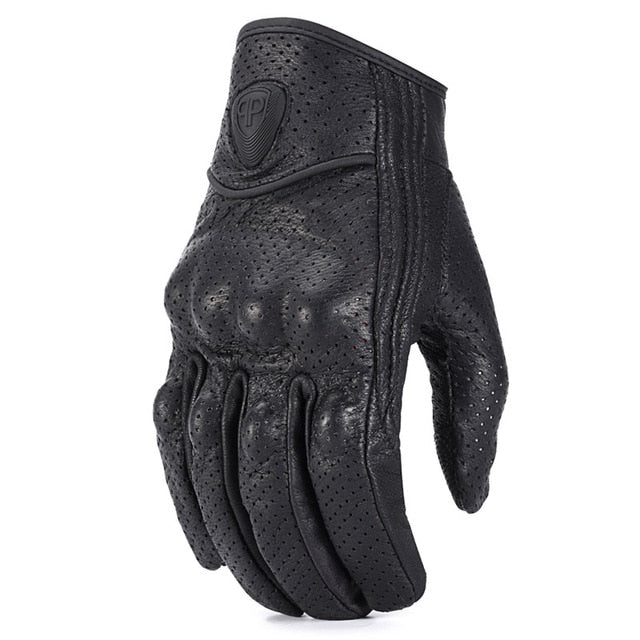 ROAOPP Retro Pursuit Real Leather Motorcycle Gloves Touch Screen Men Women Motocross Waterproof Electric Bike Gloves Moto Glove