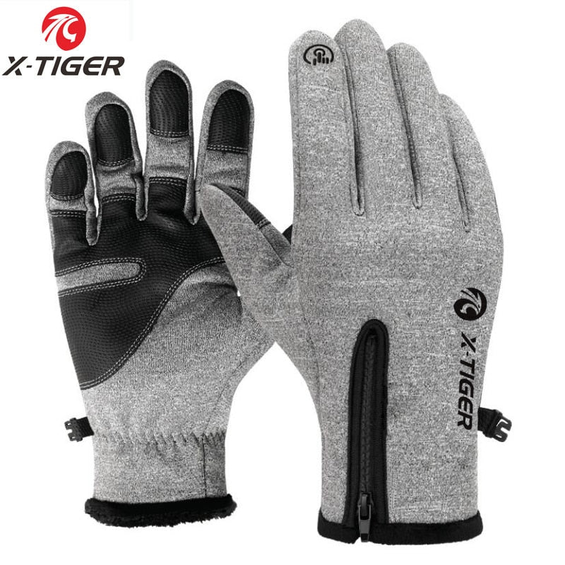 X-Tiger Winter Cycling Bicycle Gloves Windproof Thermal Warm Fleece Gloves Men Women Motorcycle Snow Skiing Sport Bike Gloves
