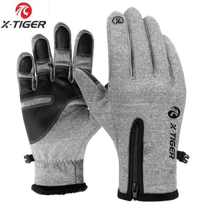 X-Tiger Winter Cycling Bicycle Gloves Windproof Thermal Warm Fleece Gloves Men Women Motorcycle Snow Skiing Sport Bike Gloves
