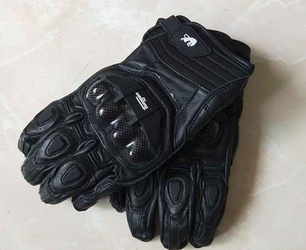 High quality Genuine Leather gloves men's luva moto motorcycle gloves  AFS6 AFS10 AFS18 guantes   rekawice motocyklowe